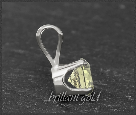 Anhänger 585 Gold Citrin hell gelb, 4,5,6,7mm
